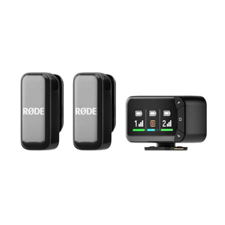 RODE Wireless Micro Camera Kit - zestaw, bezprzewodowy system audio, 2x mikrofon krawatowy (USB-C + 3.5mm TRS do aparatu